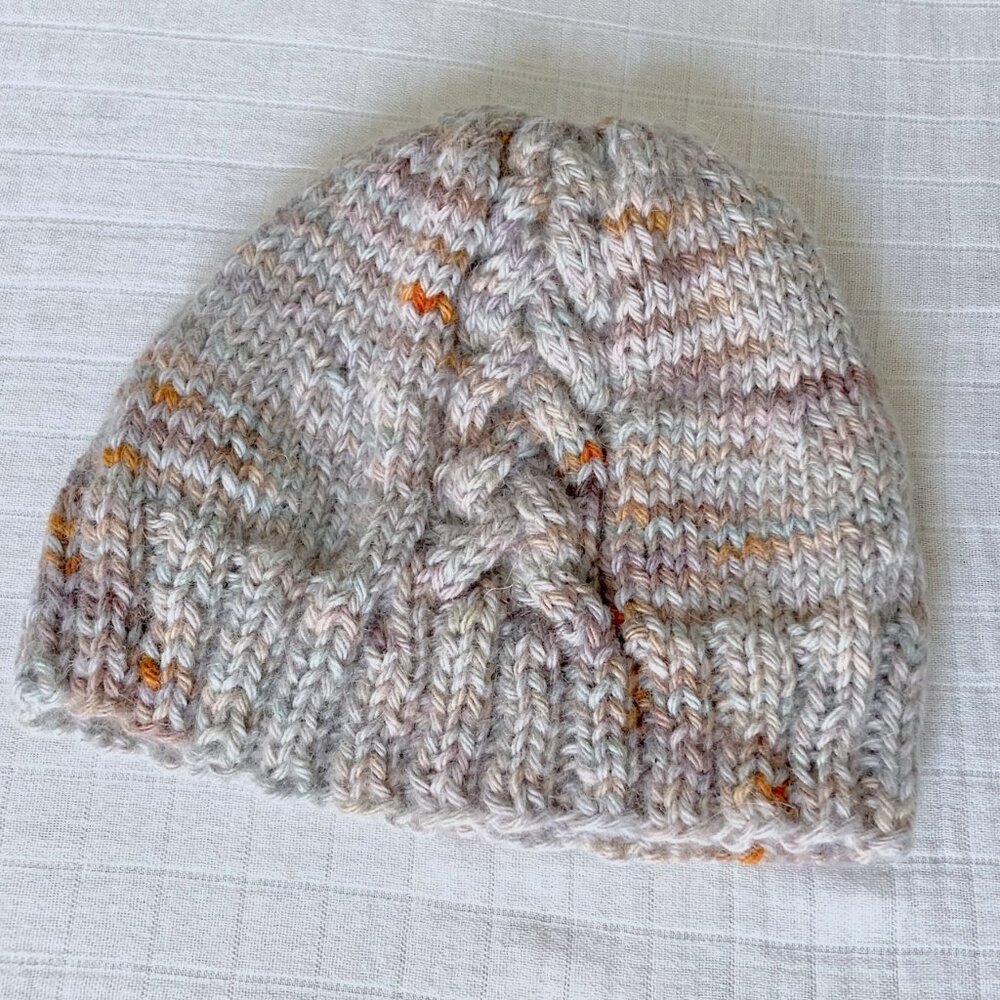Handmade 🇨🇦 NWOT Hand Knit Alpaca Cable Toque